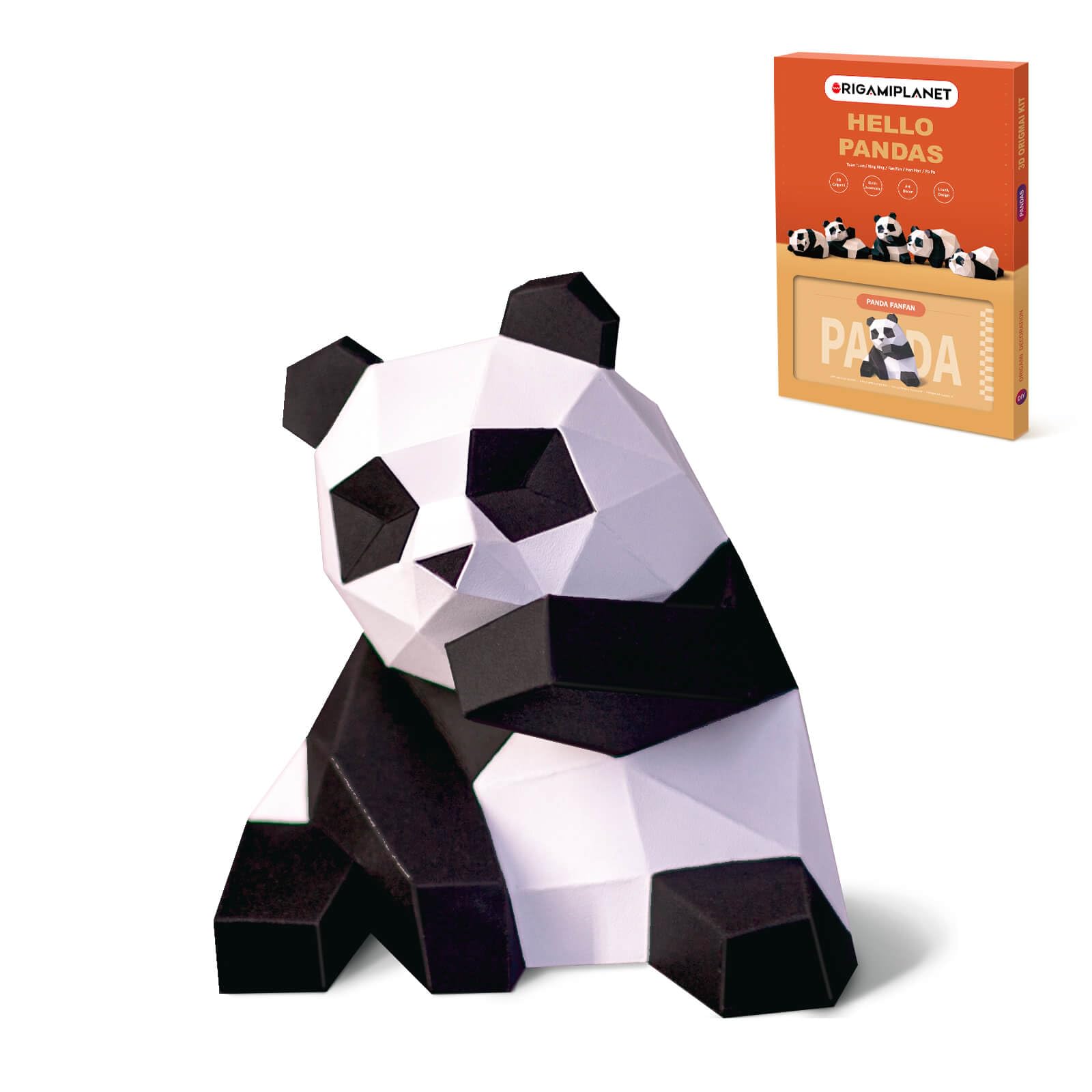 Amazon.co.jp: ORIGAMIPLANET 立体折り紙ペーパークラフトキット-Panda